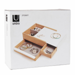 Шкатулка stowit, белая/натуральное дерево