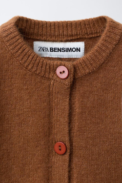 ZARA Х BENSIMON ® ТРИКОТАЖНЫЙ КАРДИГАН, ХАКИ