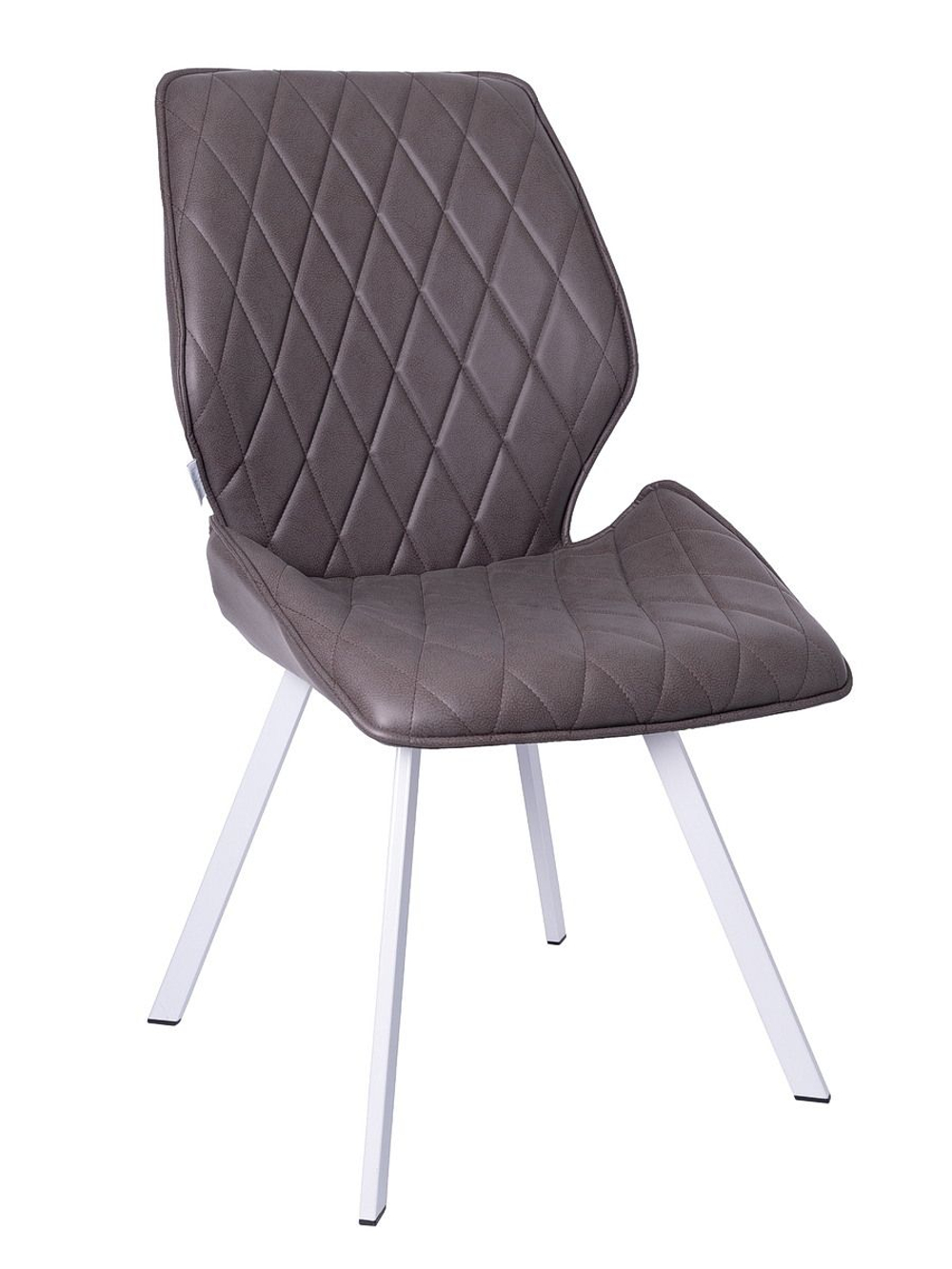 Стул LA ALTA OSTIN экокожа шоколад, каркас квадрат белый