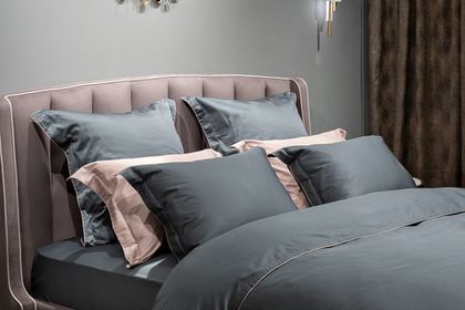 Простыня на резинке 160x200x30 Garda Decor зеленая