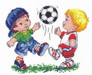 "Футболисты"-33-05 вышивка