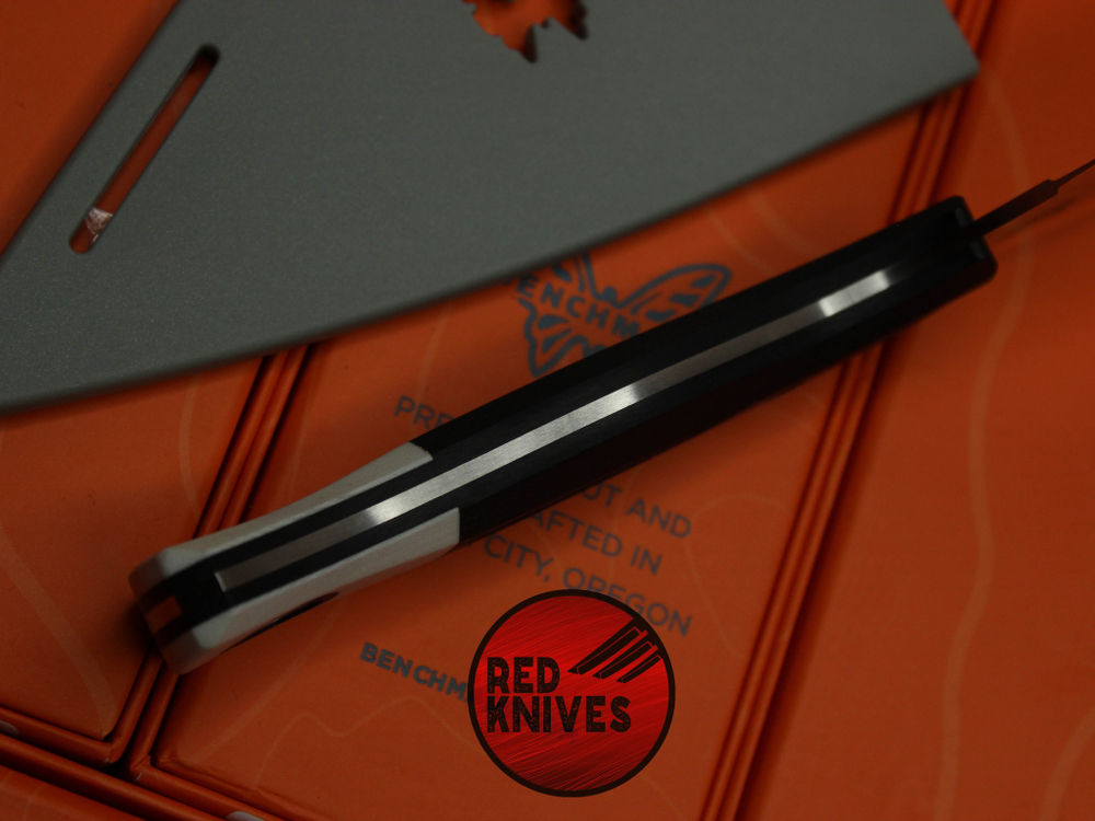 Нож Benchmade Station Knife - черная рукоять , клинок сатин