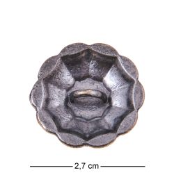 Народные промыслы AM-4196 Пуговица «Цветок» бол. (латунь, янтарь)