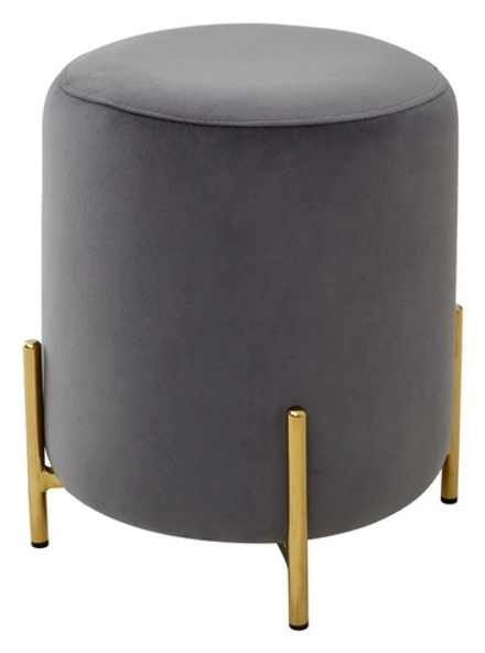 Пуф для гостиной М-City DISAUR Райс (Rice) Bluvel-14 Серый, Золотой