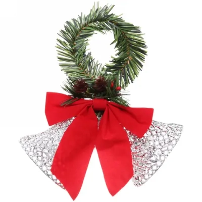 Украшение новогоднее «Вошебный звон» 18*10*14 см, серебро