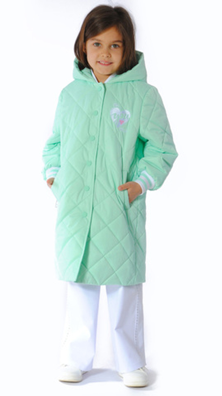 Пальто демисезонное сатин софт для девочки 6-9 лет Милашка Сьюзи