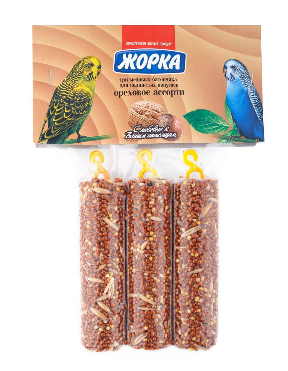 Жорка для волнистых попугаев 3 медовых батончика