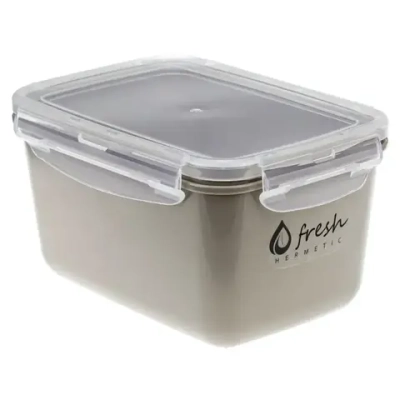Емкость для продуктов ФРЕШ герметичная 0,7л капучино 150*105*85 мм