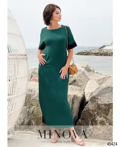 Платье 2280-бирюза-черный Minova