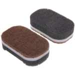 Губка для посуды трехслойная 13*8*3,5 см. набор 2 шт