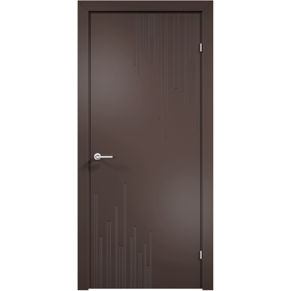 Фото межкомнатной двери эмаль Дверцов Тиволи 1 цвет коричневый RAL 8014 глухая
