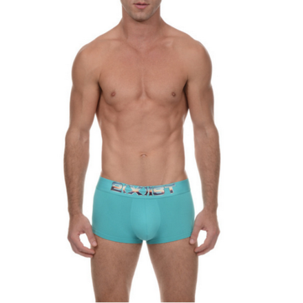 Мужские трусы боксеры бирюзовые 2(x)ist Men's Electric No-Show Boxers Limited Edition Turquoise