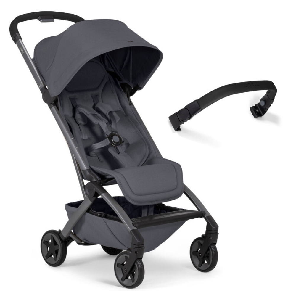Детская прогулочная коляска Joolz Aer 2 SE с бампером и подстаканником Stone grey