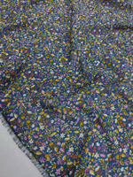 Шифон/ Цветы на т.зеленом