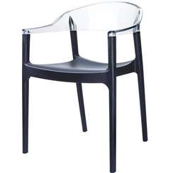 Стул Carmen черный/прозрачный
