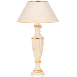 Настольная лампа Ваза Ребристая Айвори Молоко