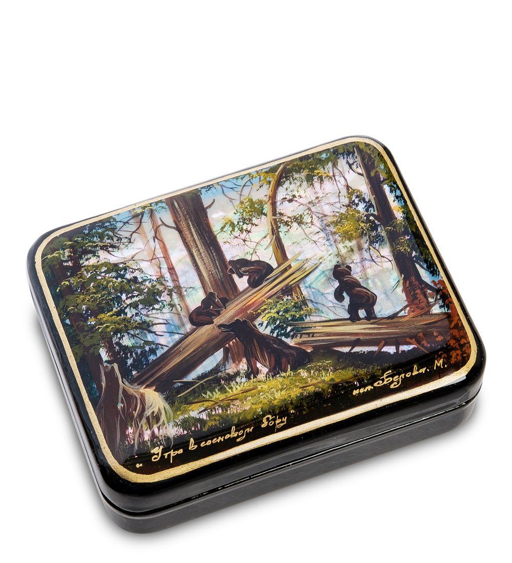 ШК-55/128 Шкатулка «Утро в сосновом лесу»