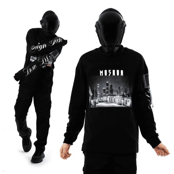 Лонгслив High Tech Low Life черный - фото 2