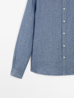 Massimo Dutti Рубашка прямого кроя, небесно-голубой