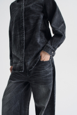 Джинсовая рубашка acid wash