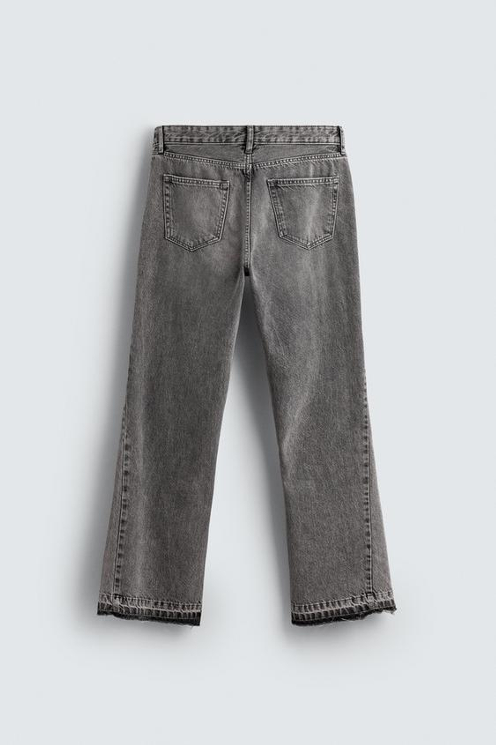 ZARA ДЖИНСЫ FLARED FIT, СЕРЫЙ