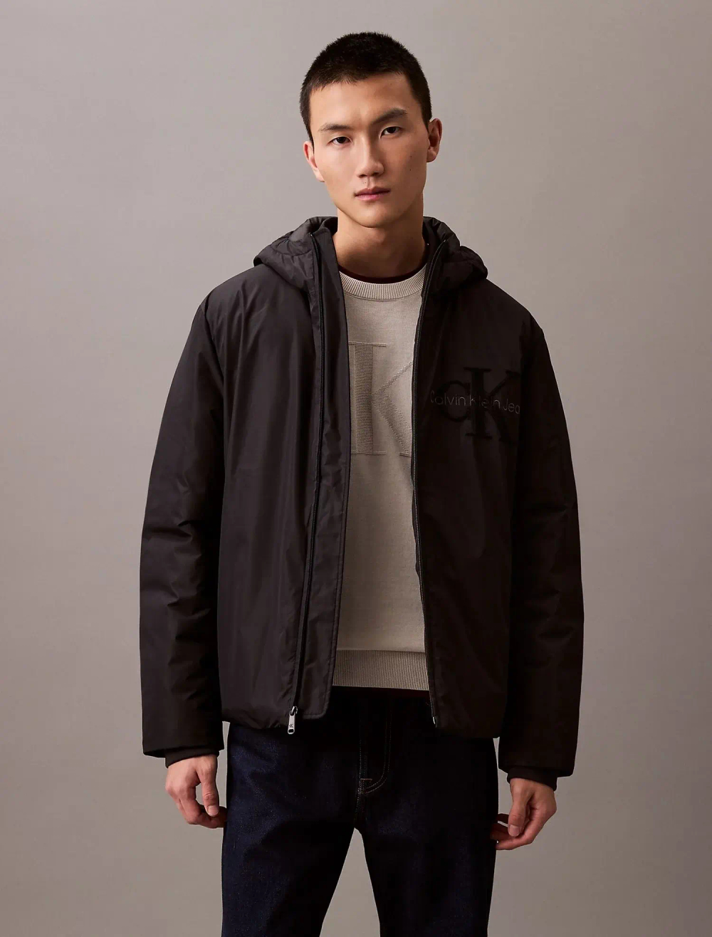 Утепленная куртка Calvin Klein Jeans Crinkle Nylon Puffer Black Beauty