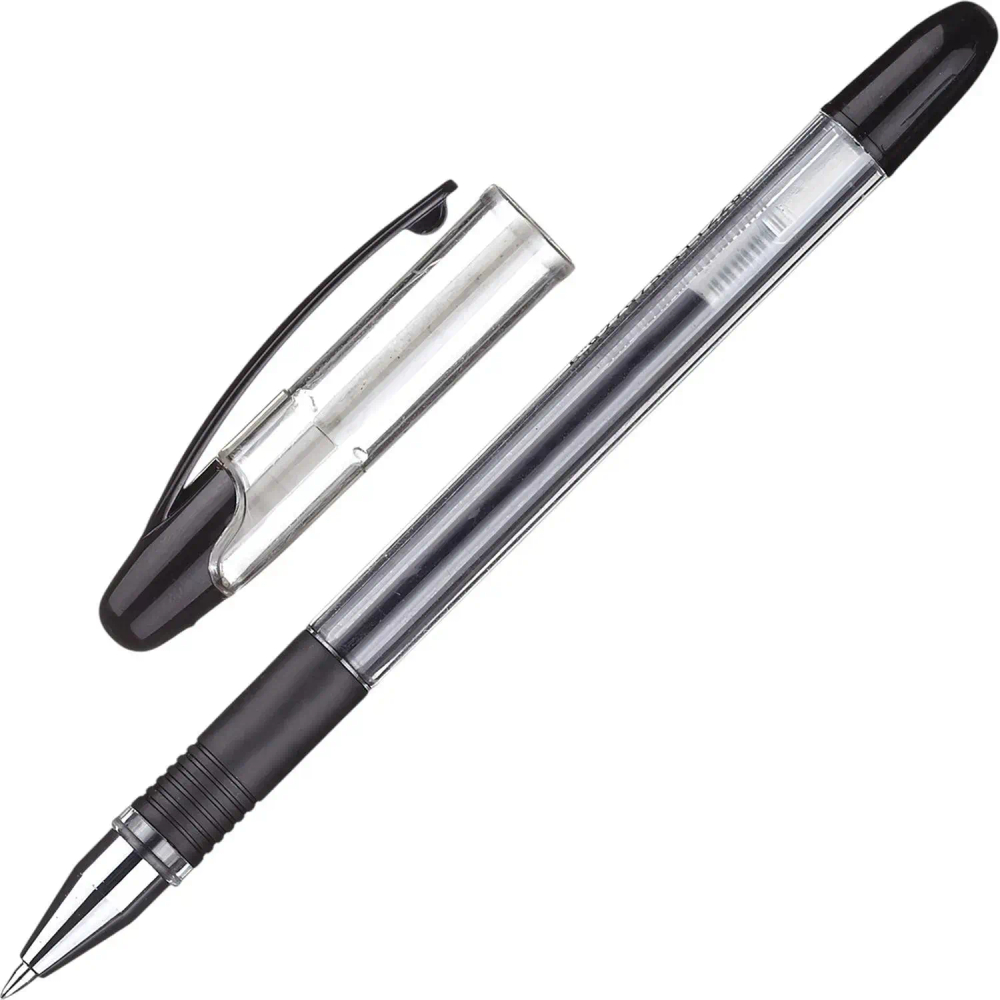 Ручка гелевая неавтомат. Attache Gelios-020 черный стерж, 0,5 мм,манж