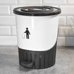 Ведро для мусора 14л с педалью, цвет белый