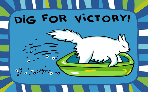 Коврик Dig for victory голубой