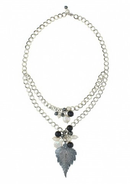 Колье лист Ester Bijoux Birch CL874-S BW