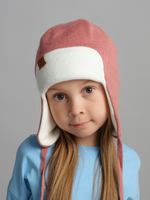 Шапка весенняя/осенняя вязаная (Сухая роза) ТОКИ*