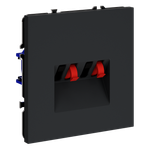 Розетка акустическая встраиваемая VOLTUM S70 4-местная, (графит)