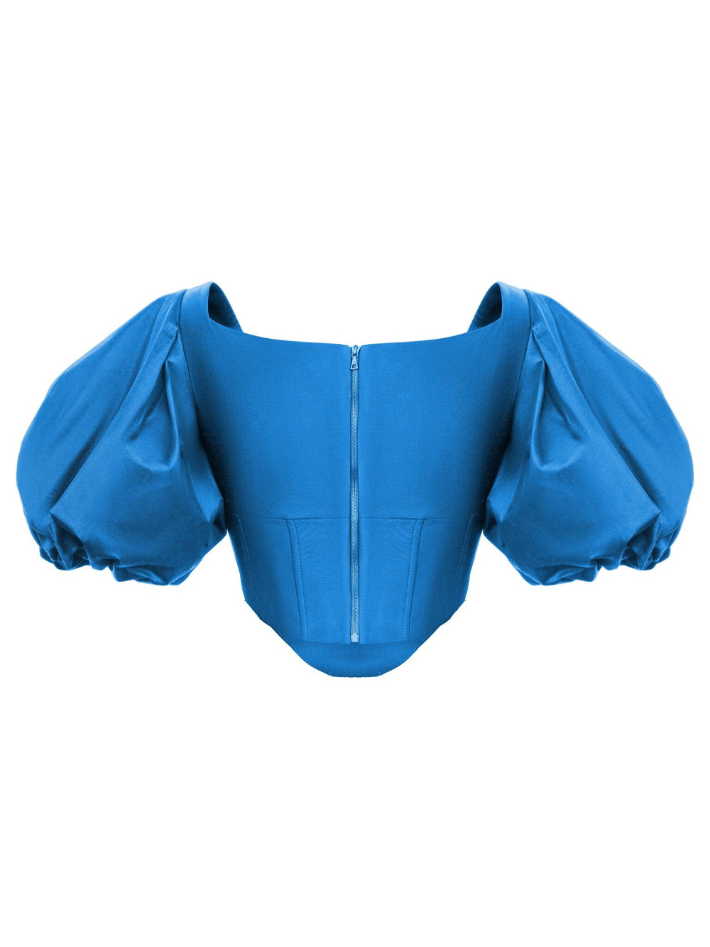 Шелковый топ с объемными рукавами