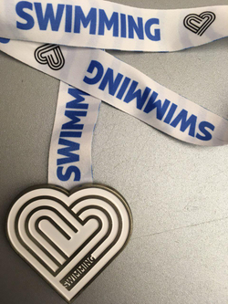 Медаль Swimming White (плавание белая)