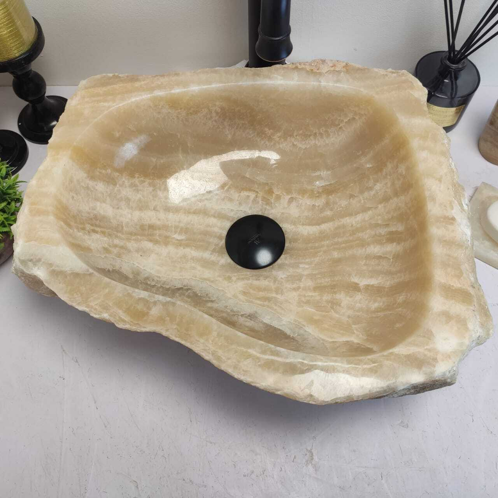 Каменная раковина из оникса Erozy Yellow EO-60646 45*36*15
