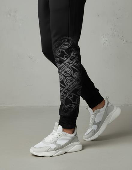 Костюм спортивный с начесом мужской LEGENDA Варяг черный