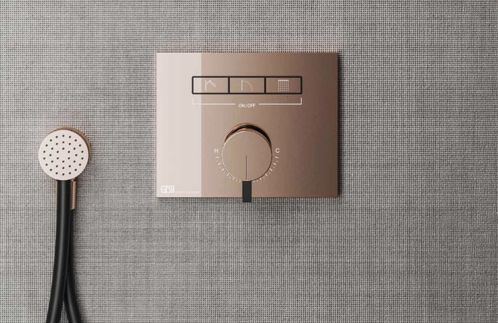 Ручной душ Gessi HI-FI, настенный, магнитный, цвет Warm Bronze Brushed PVD