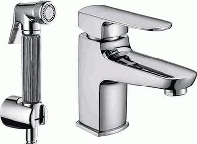 смеситель умывальник LEDEME картиридж д.35мм с гигиенической лейкой L1254