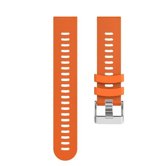 Ремешок Premium 20 мм силиконовый для Garmin Forerunner 55/245/645, Venu, Venu Sq, Venu 2 Plus, Vivoactive 3, Vivomove быстросъемный (Оранжевый)