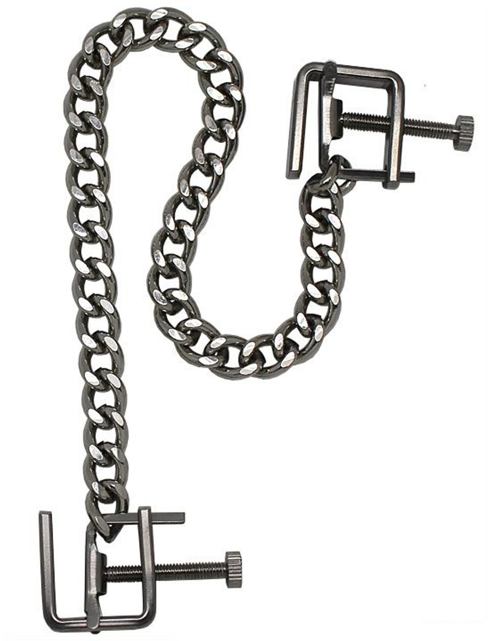 Серебристые винтовые зажимы для груди (Цвет: серебристый)