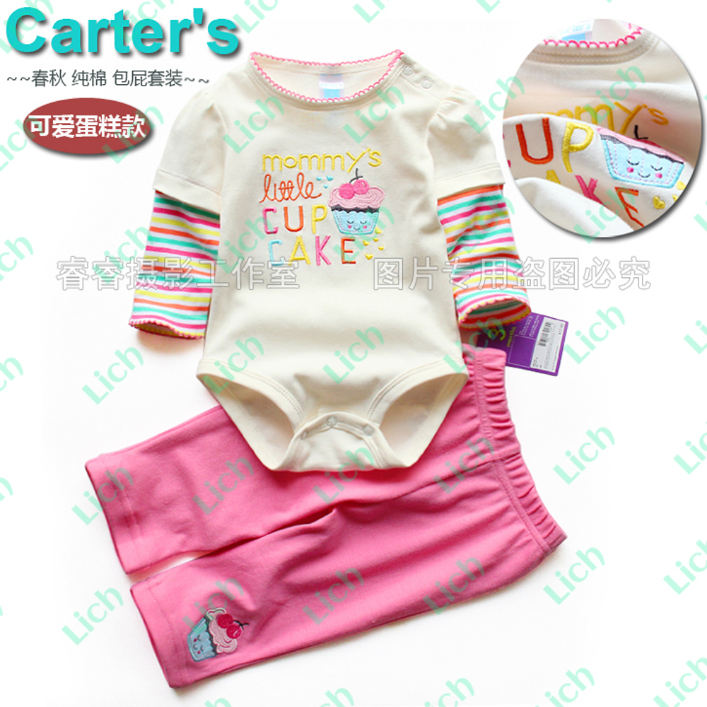 Комплект: боди и штаны с вышивкой Mommy's Little Cupcake