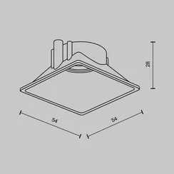 Декоративная рамка-отражатель для светильников серии  Альфа / Alfa LED белый Technical ring8-10w-sq-w