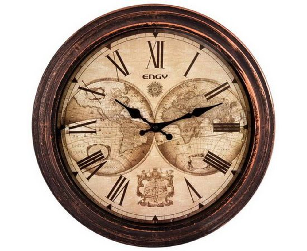 Часы настенные Energy EC-108, 32*4,5см (круглые) плавный ход, пластик, АА*1шт нет в компл