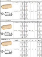 Удлинитель  ЛАТУНЬ  3/4 х 60мм   ViEiR  (120/10шт)
