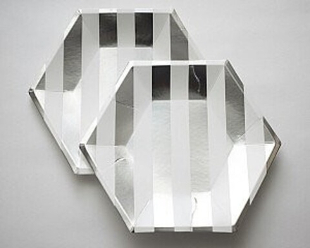 Тарелки большие "Silver Stripes" 8 шт