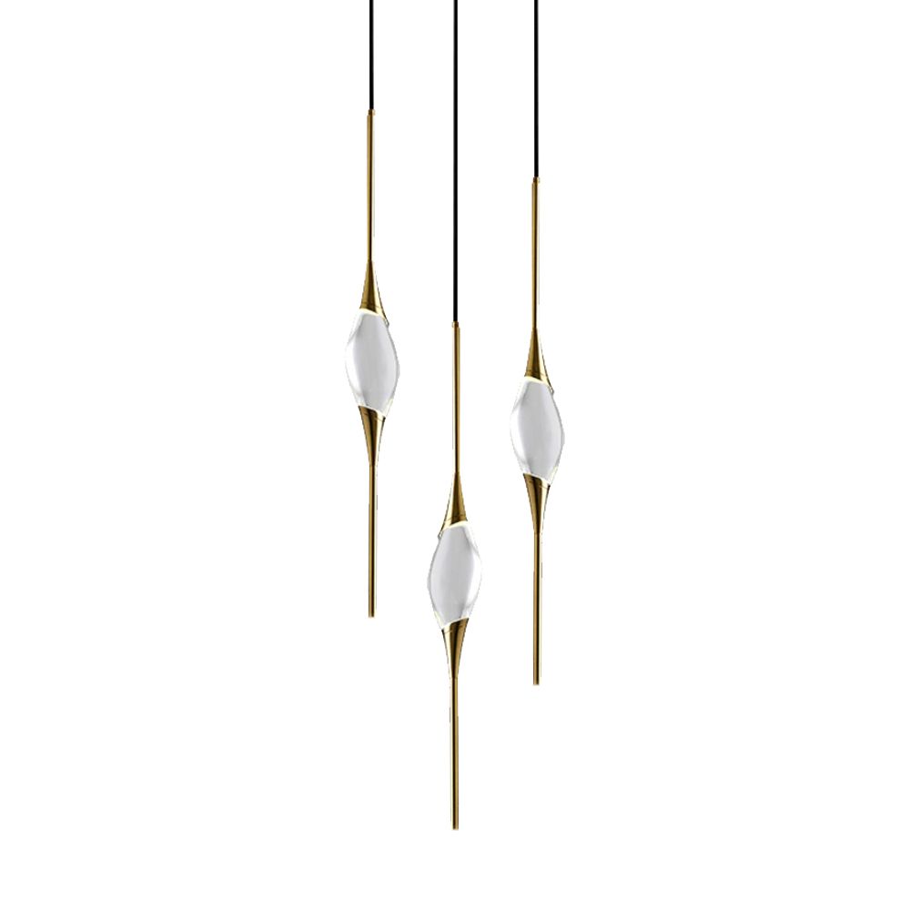 Подвесной светильник Pezzo 3 gold