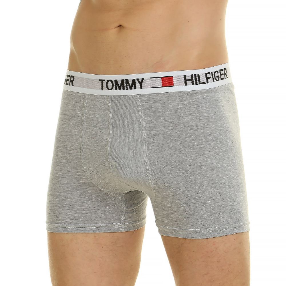 Набор мужских трусов боксеры 3в1 (белые, серые, белые) Tommy Hilfiger Classic set