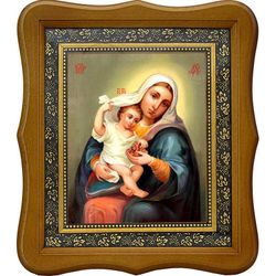 Покрывающая (Домодедовская) Икона Божьей Матери на холсте.