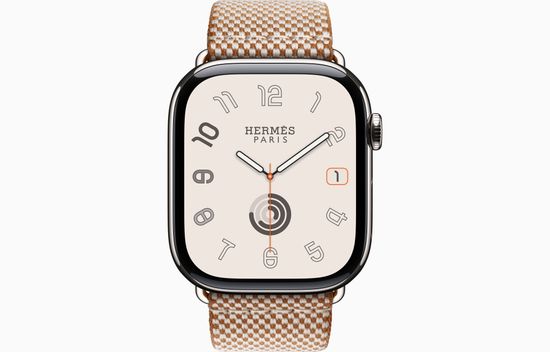 Apple Watch Hermes Series 11 Toile H Single Tour Gold/Écru