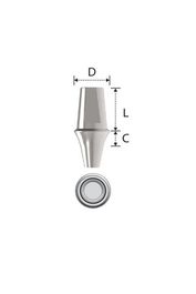 Абатмент узкий без шестигранника
